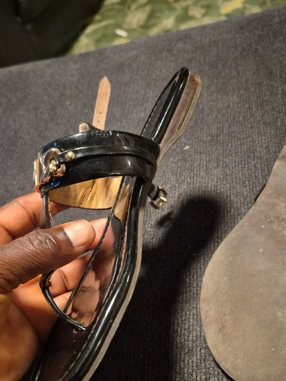Coach black leather